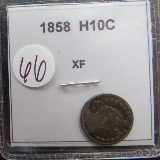 1858- 1/2 Dime