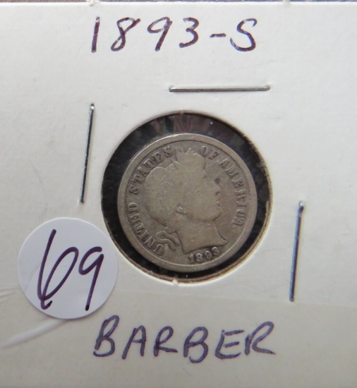 1893S- Barber Dime