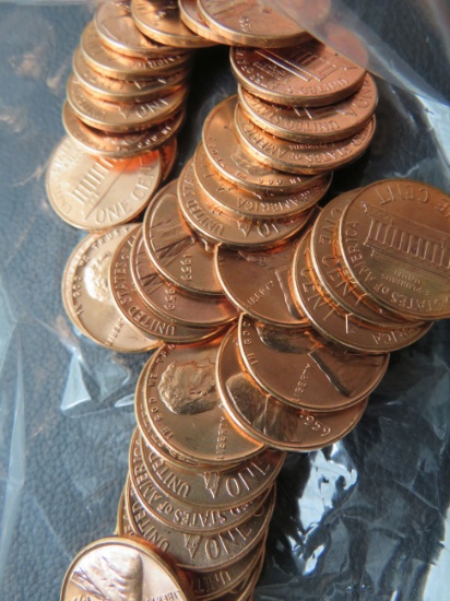 (50) Uncirculated 1959-P Lincoln Memorial Cents