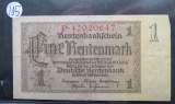 1923- Germany One Renten Mark Note