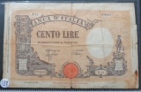 1942- Italy 100 Lire Note