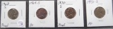 1968-S, 1969-S, 1970-S, 1971-S Proof Jefferson Nickels