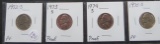 1972-S, 1973-S, 1974-S, 1975-S Proof Jefferson Nickels