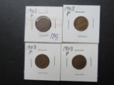 (4) 1903- Indian Head Cents