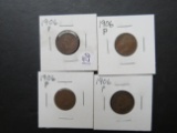 (4) 1906- Indian Head Cents