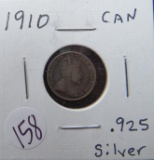 1910- Canada Silver 5 Cent Piece