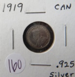 1919- Canada Silver 5 Cent Piece