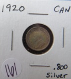 1920- Canada Silver 5 Cent Piece