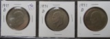 (3) 1971-D Eisenhower dollars