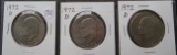 (3) 1972- D Eisenhower Dollars