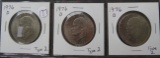 (3) 1976-D Eisenhower Dollars - Type 2