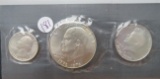 1976- US Mint Bicentennial Uncirculated Set- 3 piece silver