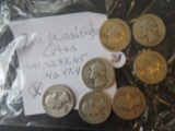 1941, 42, 43, 45,46, 47, 48- Washington Quarters