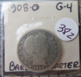1908-O Barber Quarter