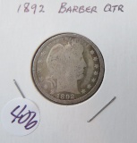 1892- Barber Quarter