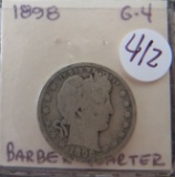 1898- Barber Quarter