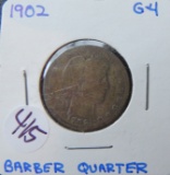 1902- Barber Quarter