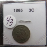 1865- Three Cent Coin
