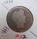 1899- Barber Half Dollar