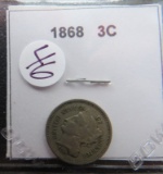 1868- Three Cent Coin