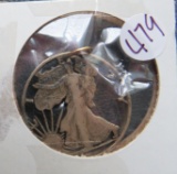 Half Dollar Key Chain  Hollow little silver