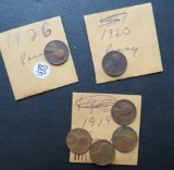 (4) 1919, 1926,1920 Cents