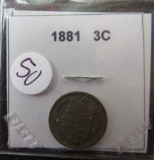 1881- Three Cent Coin