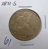 1871-S Seated Half Dollar