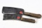 2 meat cleavers