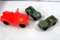 3 plastic jeeps