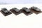 4 pewter cars W/ base - Avon