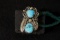 Old Pawn tourquise ring set in sterling silver