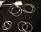 4 pair  hoop earrings