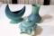 3 blue Van Briggle pieces
