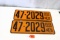 A set of Nebraska license plates 1933