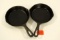 2 cast iron fry pans