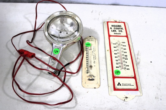 2 thermometers & 1 spotlight - advertising