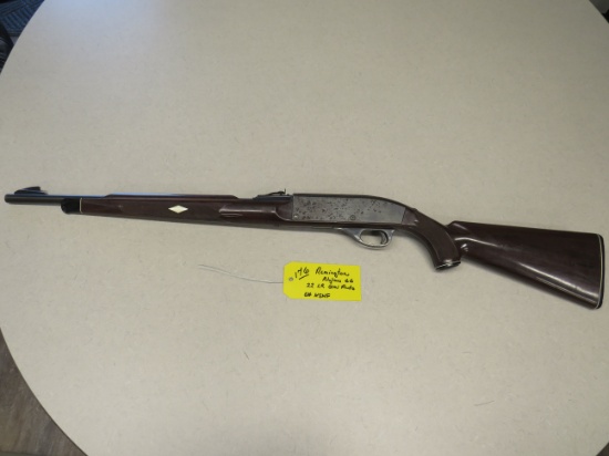 Remington Nylon 66 22 LR Semi Auto Blued on Brown (Some Rust Pits)