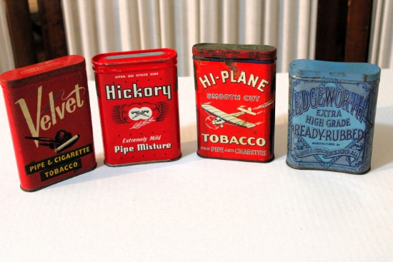 4 tobacco tins
