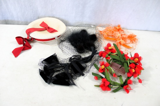 5 vintage ladies hats