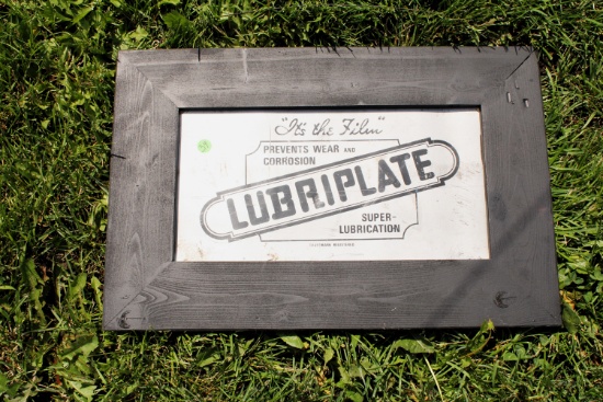 Metal Lubriplate sign