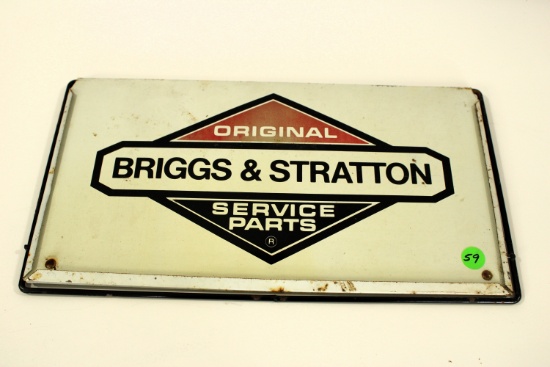 Metal Briggs & Straton sign