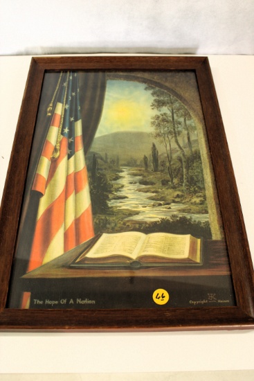 Framed "Hope of a Nation" picture