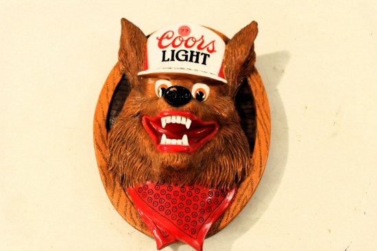 Coors Light advertising plaque