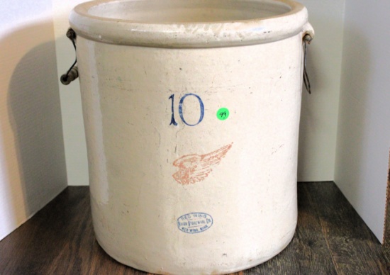 Redwing #10 crock W/dual bail wire handles