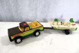 Metal pickup W/ plastic boat