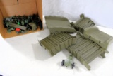 Toy army bridge and soldiers