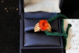 Mandrin garnet is 18K rose gold ring
