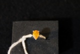 Yellow natural sapphire ring
