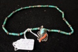 Old Pawn turquoise & sterling necklace